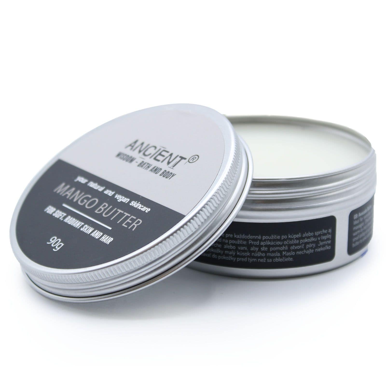 Pure Body Butter 90g - Mango Butter 1 Luxurious mango body butter in a stylish jar, perfect for self-care routines.