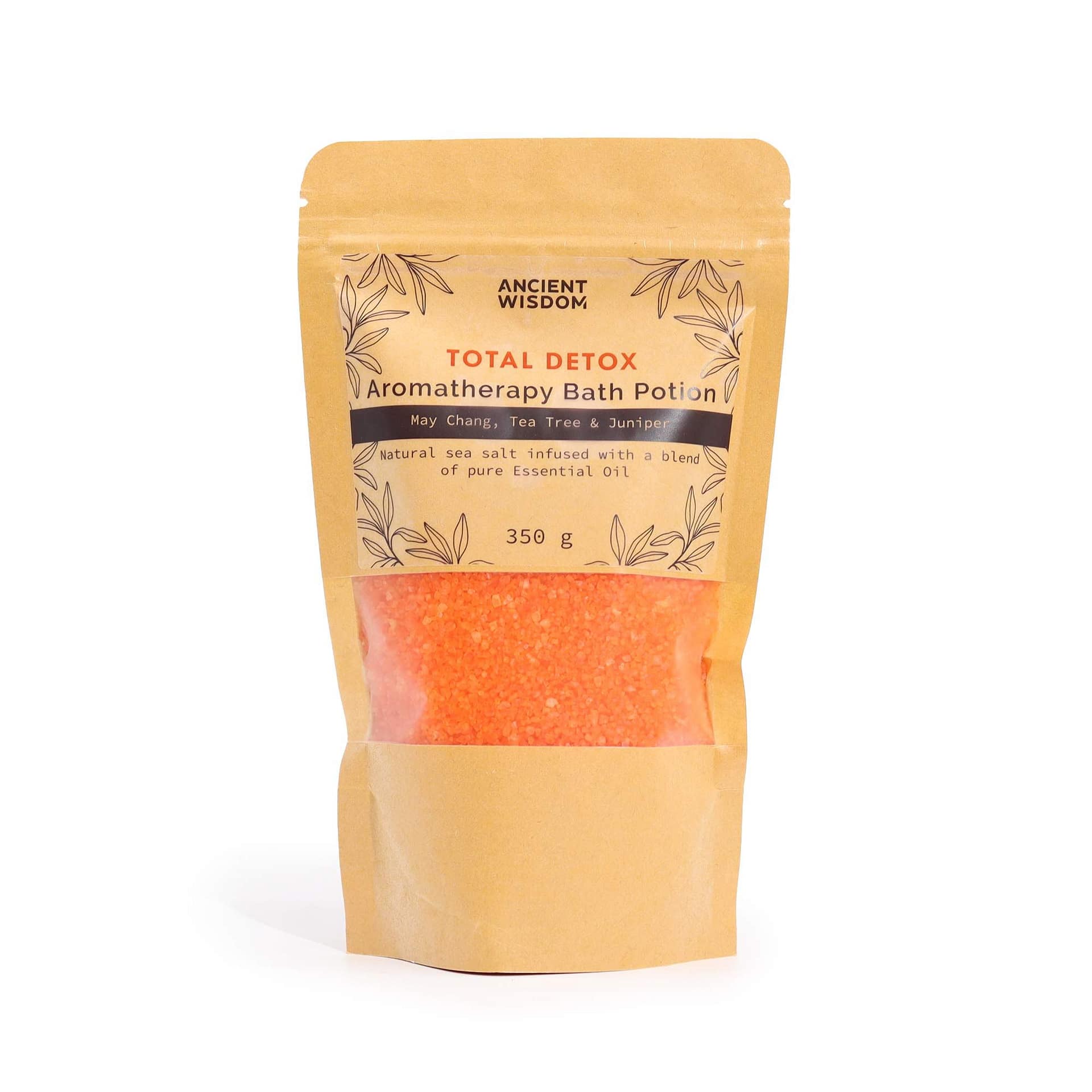 Aromatherapy Bath Potion in Kraft Bag 350g - Total Detox 2 Aromatherapy Bath Potion in a kraft bag, perfect for relaxation and self-care.