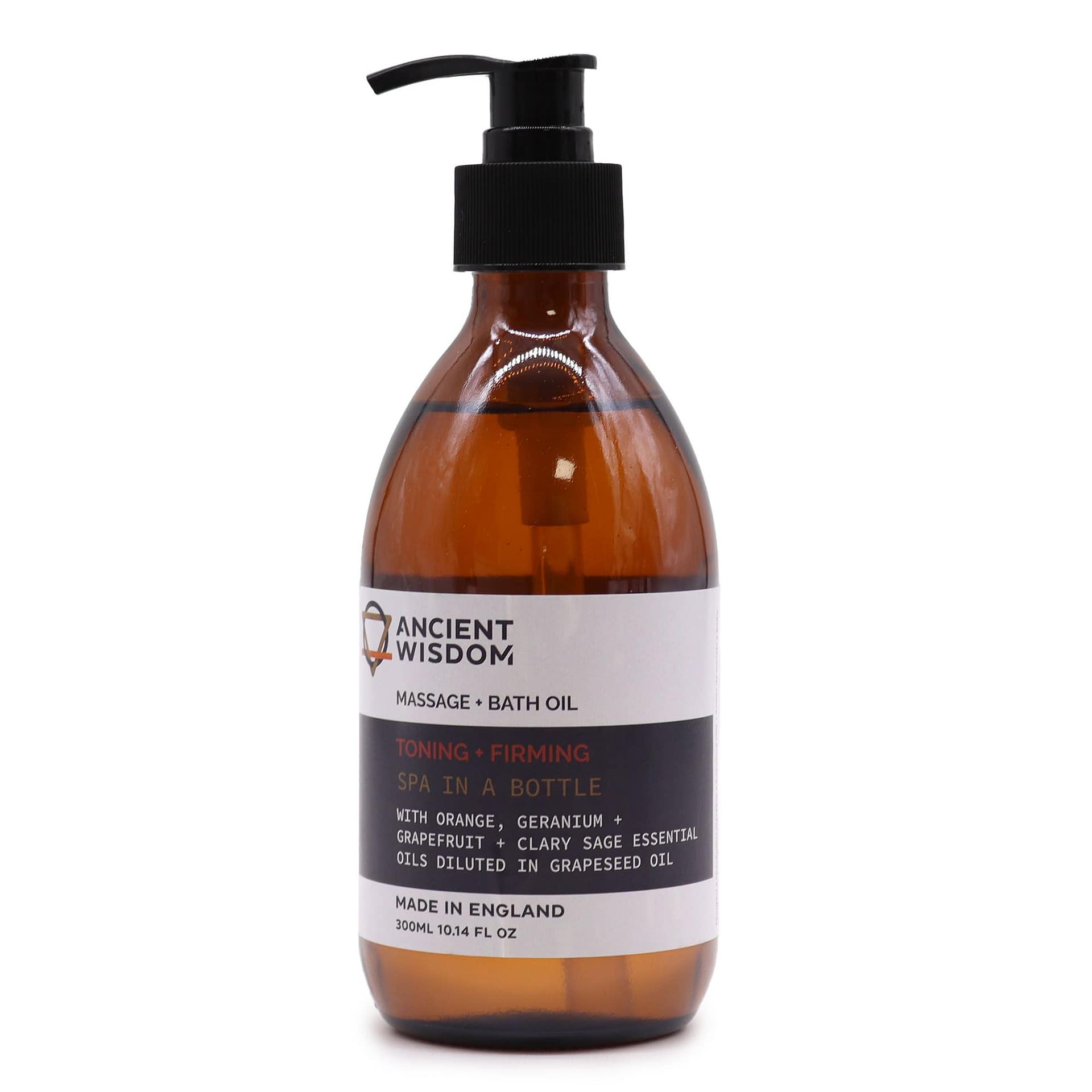 Aromatherapy Massage and Bath Oil - Toning & Firming 300ml 3 300ml bottle of toning and firming aromatherapy massage and bath oil