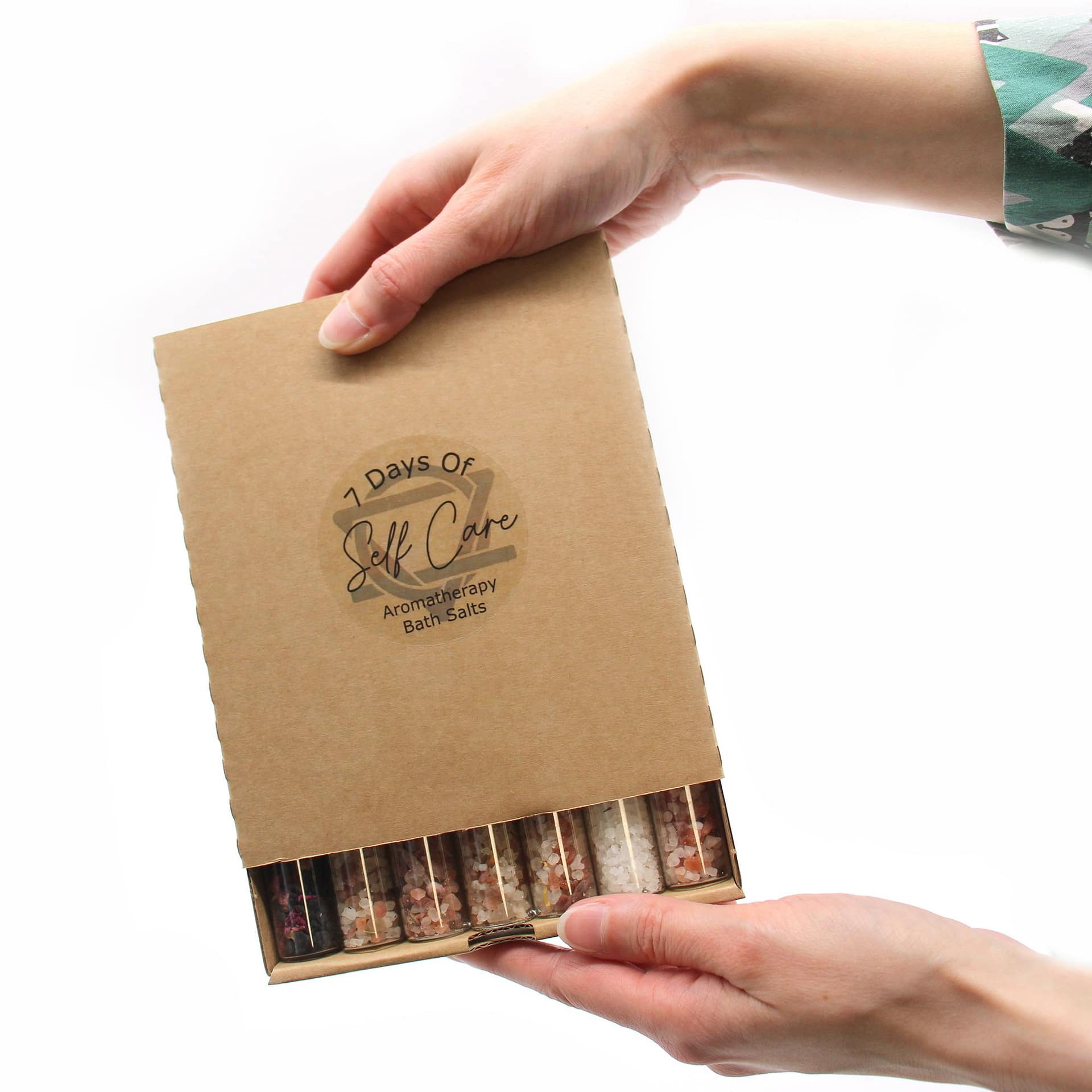 Bath Salts in Vials - Gift Pack of 7 4 Gift pack of seven vials of bath salts for a luxurious bathing experience.