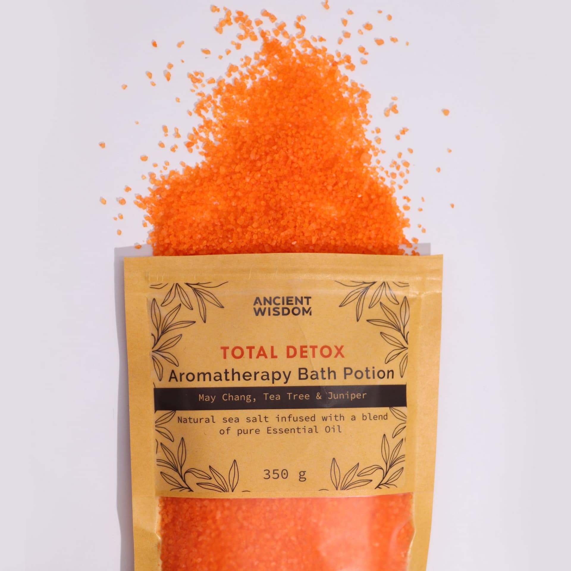 Aromatherapy Bath Potion in Kraft Bag 350g - Total Detox 3 Aromatherapy Bath Potion in a kraft bag, perfect for relaxation and self-care.