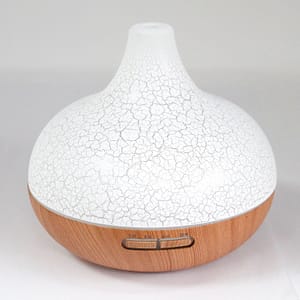 Santorini Atomiser with shell effect and colour-changing LED lights.