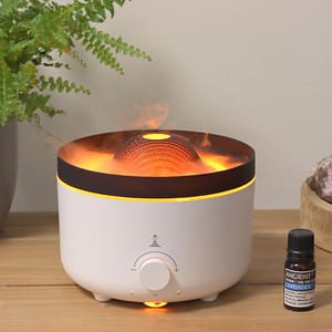 Large Volcano Effect Aroma Diffuser in two colours with a calming light feature.