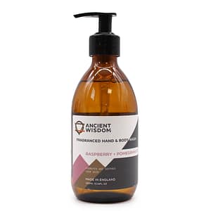 Raspberry & Pomegranate Hand & Body Wash in a 300ml bottle