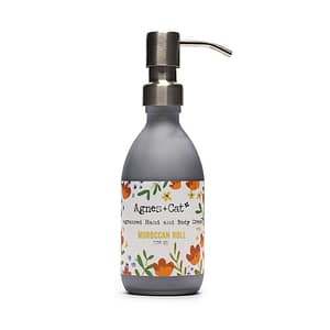 Agnes + Cat Hand & Body Cream in Moroccan Roll with a warm, spiced fragrance.