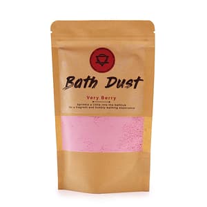 Soul Inspirations | Inspired Gifts for Soulful Living 4 Very Berry Bath Dust in a stylish jar, perfect for a relaxing bath experience.