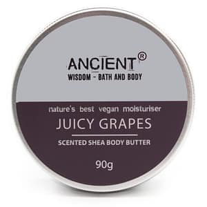 Soul Inspirations | Inspired Gifts for Soulful Living 5 Scented shea body butter in a jar with juicy grape fragrance.